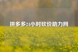 拼多多24小时砍价助力网