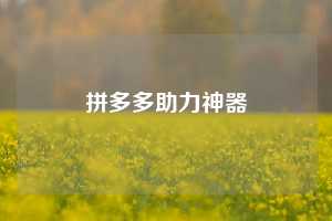 拼多多助力神器