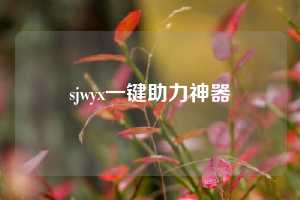 sjwyx一键助力神器