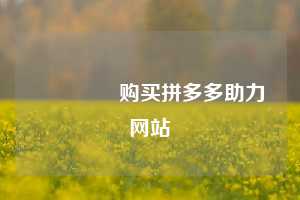 🔗购买拼多多助力网站