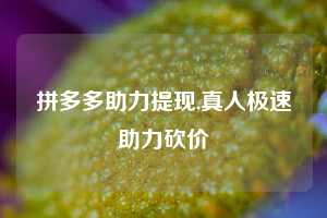 拼多多助力提现,真人极速助力砍价