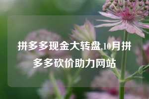 拼多多现金大转盘,10月拼多多砍价助力网站