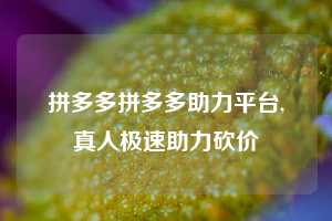 拼多多拼多多助力平台,真人极速助力砍价