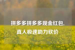 拼多多拼多多现金红包,真人极速助力砍价