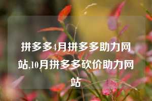 拼多多4月拼多多助力网站,10月拼多多砍价助力网站