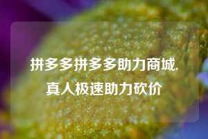 拼多多拼多多助力商城,真人极速助力砍价
